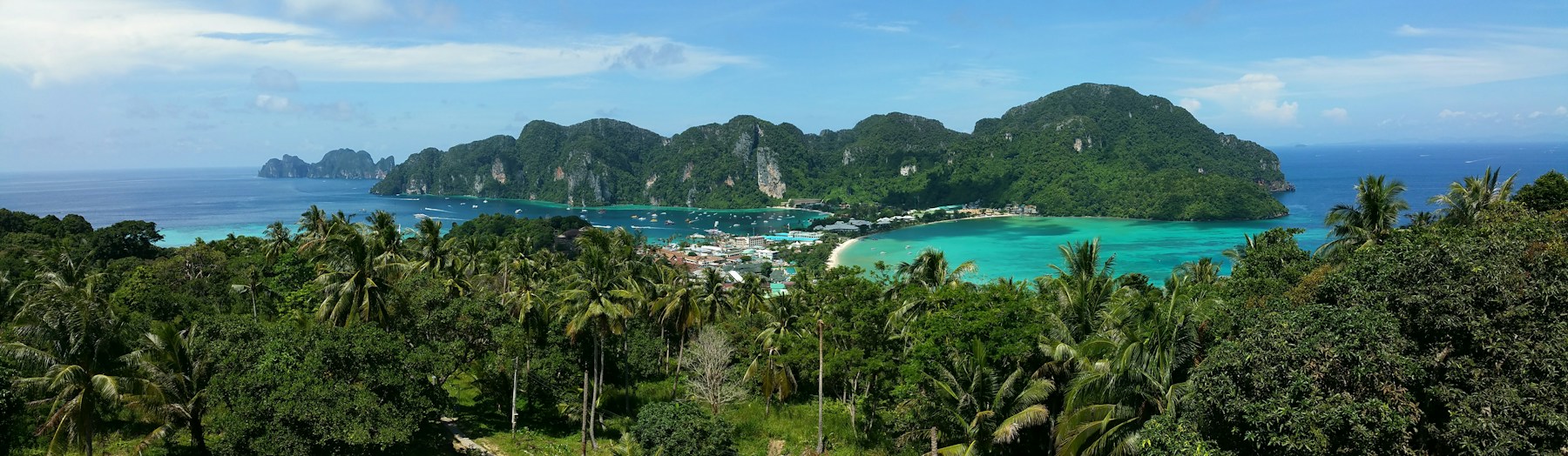 Panorámica de las islas Phi Phi como ejemplo de destino del Sudeste Asiático