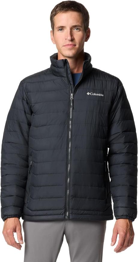 Chaqueta acolchada Columbia Powder Lite II negra puesta