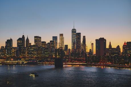 Panorámica de Manhattan al atardecer