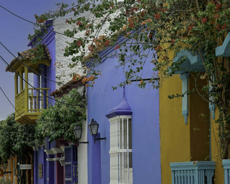 Balcones y fachadas de colores en Cartagena de Indias
