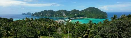 Panorámica de las islas Phi Phi como ejemplo de destino del Sudeste Asiático