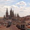 Panorámica de la ciudad de Burgos con la Catedral de Burgos, España