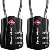 Dos candados TSA TravelMore de combinación y cable flexible